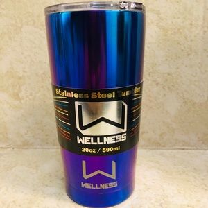 Travel tumbler electroplated finish